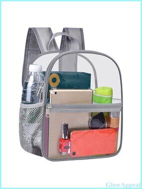 Stadium Approved Clear PVC Backpack 12x6x12 Transparent Bag